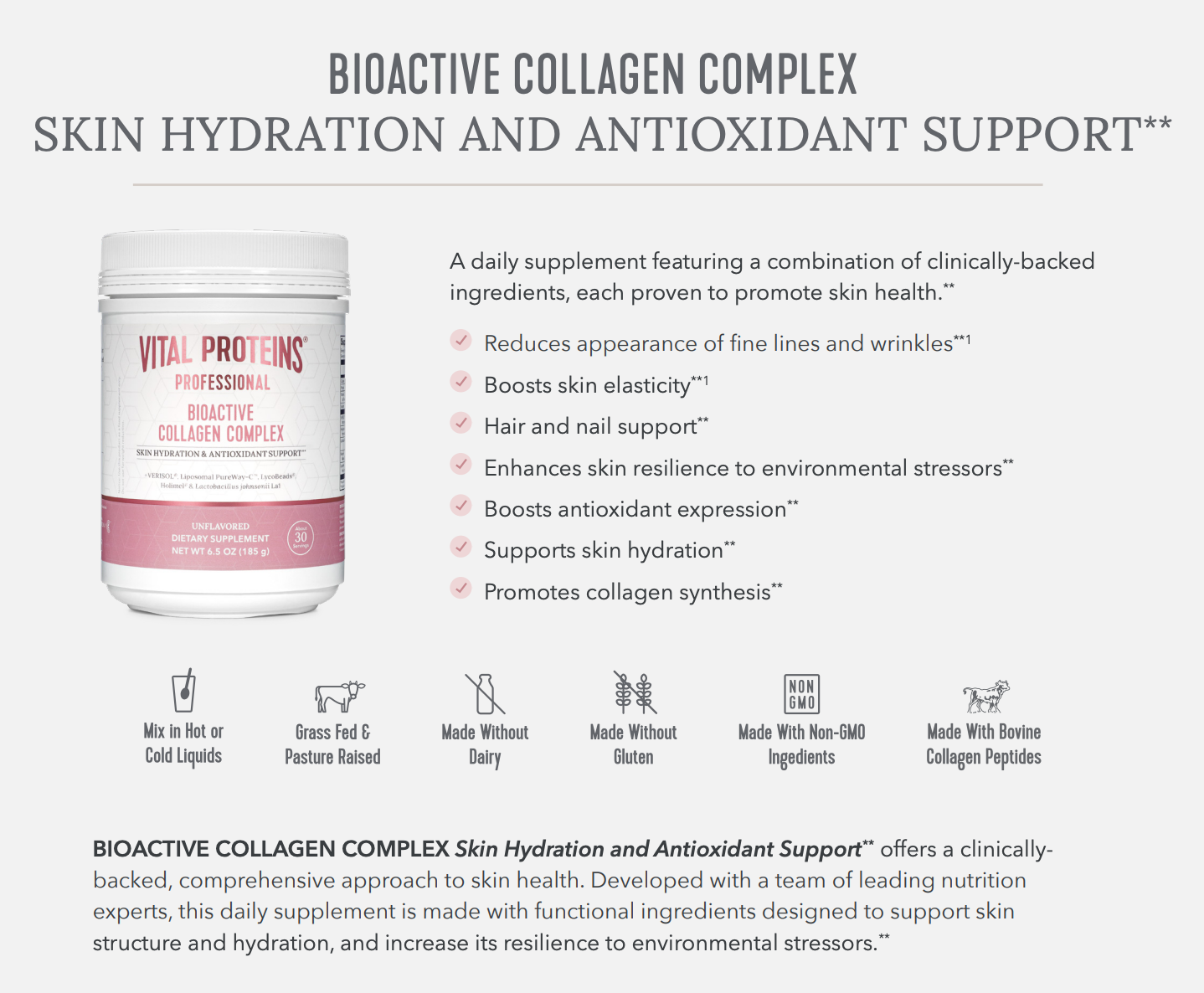 Skin Hydration & Antioxidant Support x Vital Proteins Professional®